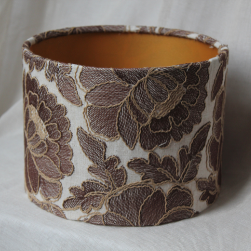 Lampenkap bruine bloemen ø20 cm