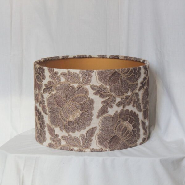 Lampenkap bruine bloemen ø30 cm
